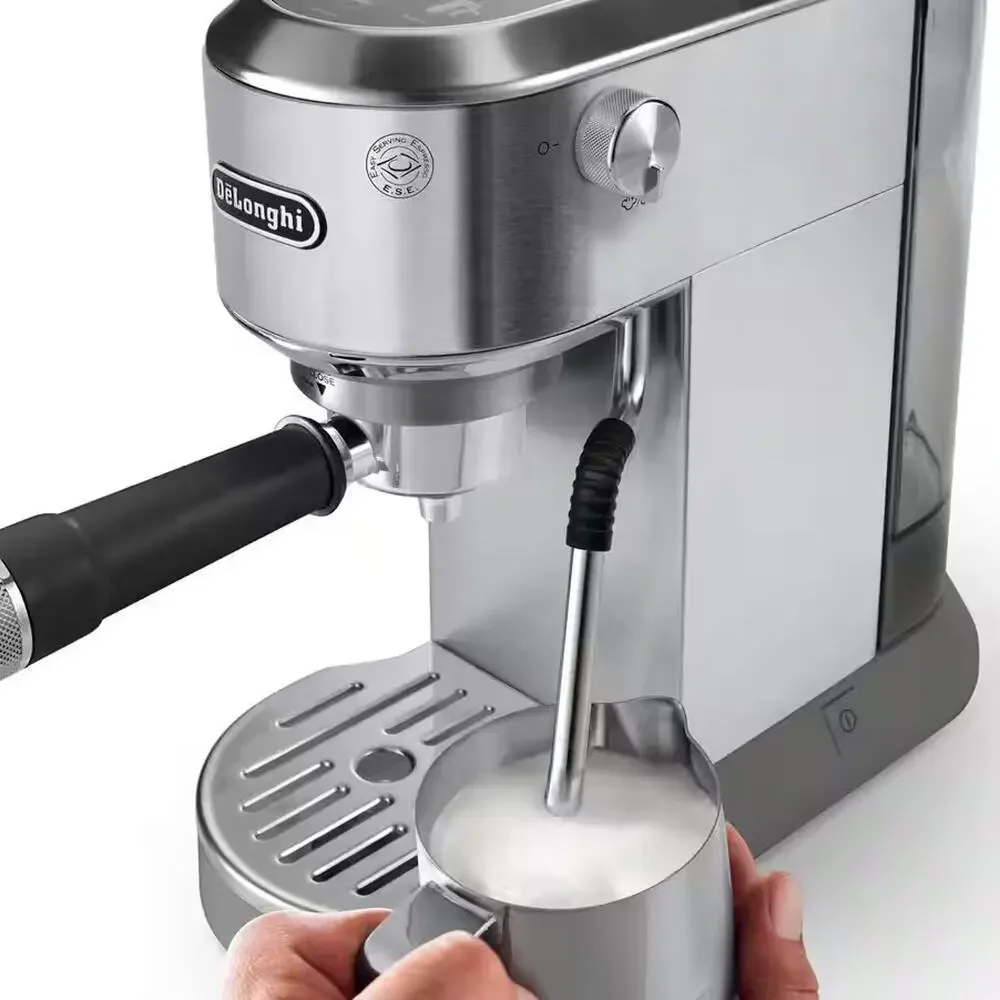 DeLonghi Dedica Duo Compact Espresso Machine Cold Brew, Frother, Stainless Steel